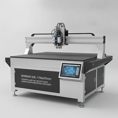 XY Glue Plotter CNC Gluer با اندازه کاری 1700x2500mm پشتیبانی از تا چهار اپراتور و چسب سرد ذوب گرم در یک عملیات